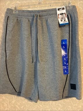 Puma Men's Heather Gray Athletic Shorts with Black Trim